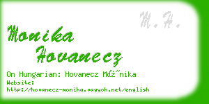 monika hovanecz business card